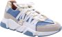 DWRS Pluto leren sneakers met pailletten roze blauw Meisjes Leer Meerkleurig 33 - Thumbnail 2