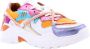DWRS Jupiter leren sneakers oranje multi Meisjes Leer Meerkleurig 33 - Thumbnail 2