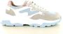 Dwrs Dames Sneakers Chester Denim Rose jeans Jeansblauw - Thumbnail 7