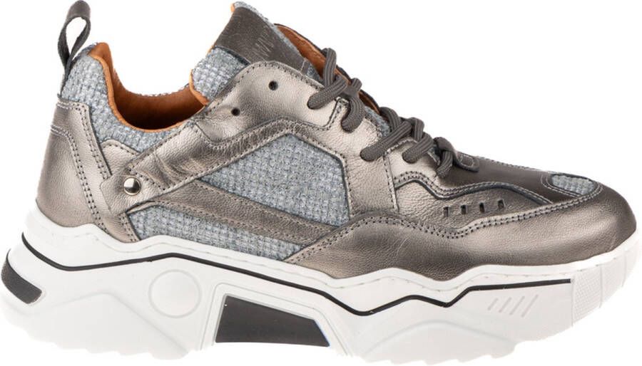 DWRS LABEL DWRS Pluto Stone Cipra Grijs Leer Lage sneakers Dames - Foto 11