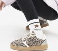 DWRS The label DWRS Dames Sneakers Beige Leer Leopard - Beige