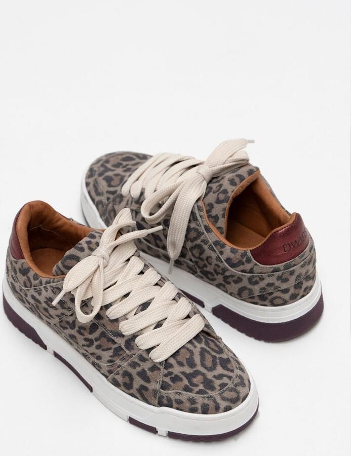 DWRS label Whitby Leopard 4568 bordeaux gr multi bruin - Foto 2