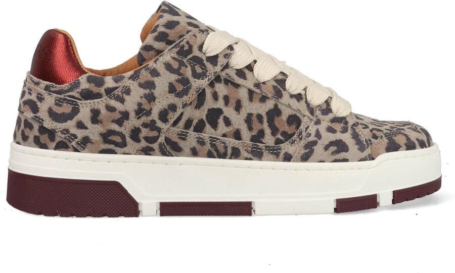 DWRS label Whitby Leopard 4568 bordeaux gr multi bruin
