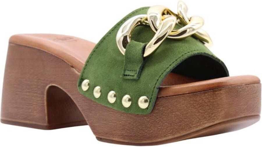 E mia Faros Muiltje Sandalen Green Dames