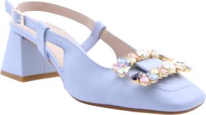 E mia Peep Toe Peep Heel Blauw Dames