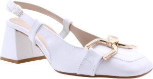 E Mia Peep Toe Peep Heel White