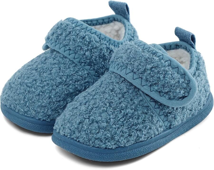 1-5 Jaar Baby Peuter Slippers Warme Sherpa Fleece Voering Indoor Outdoor Kleine Kinderen Winter Schoenen