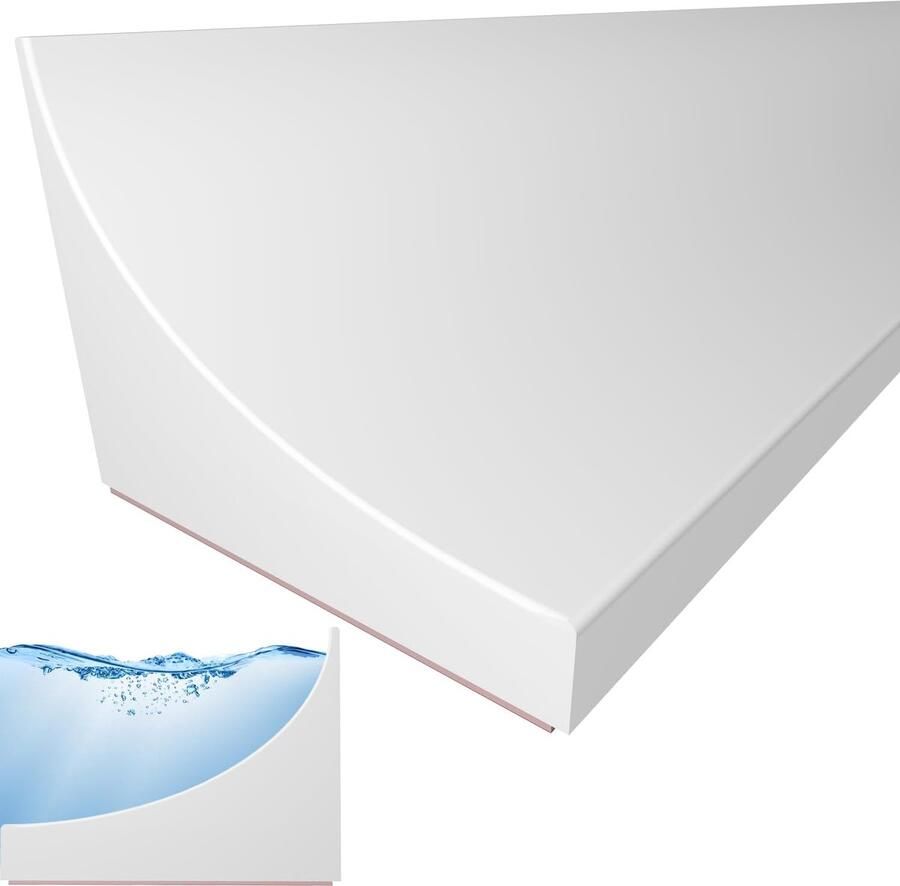 1 5 m witte waterbarrière voor de douche van siliconen flexibele douchebak voorkomt waterlekkage voor vloeren wastafel douche