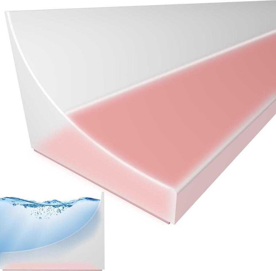 2M afdichtstrip voor douchebak vloerbarrière voor natte ruimte gootsteenrand zelfklevende siliconen waterbarrière voor badkamervloer onder wastafels (transparant)