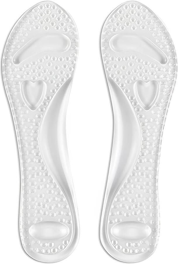 1 paar antislip en zelfklevende inlegzolen voor dames schoeninlegzolen gelinlegzolen voor damesschoenen hoge hakken en sandalen acupressuur verlicht stress en vermoeidheid van de voeten