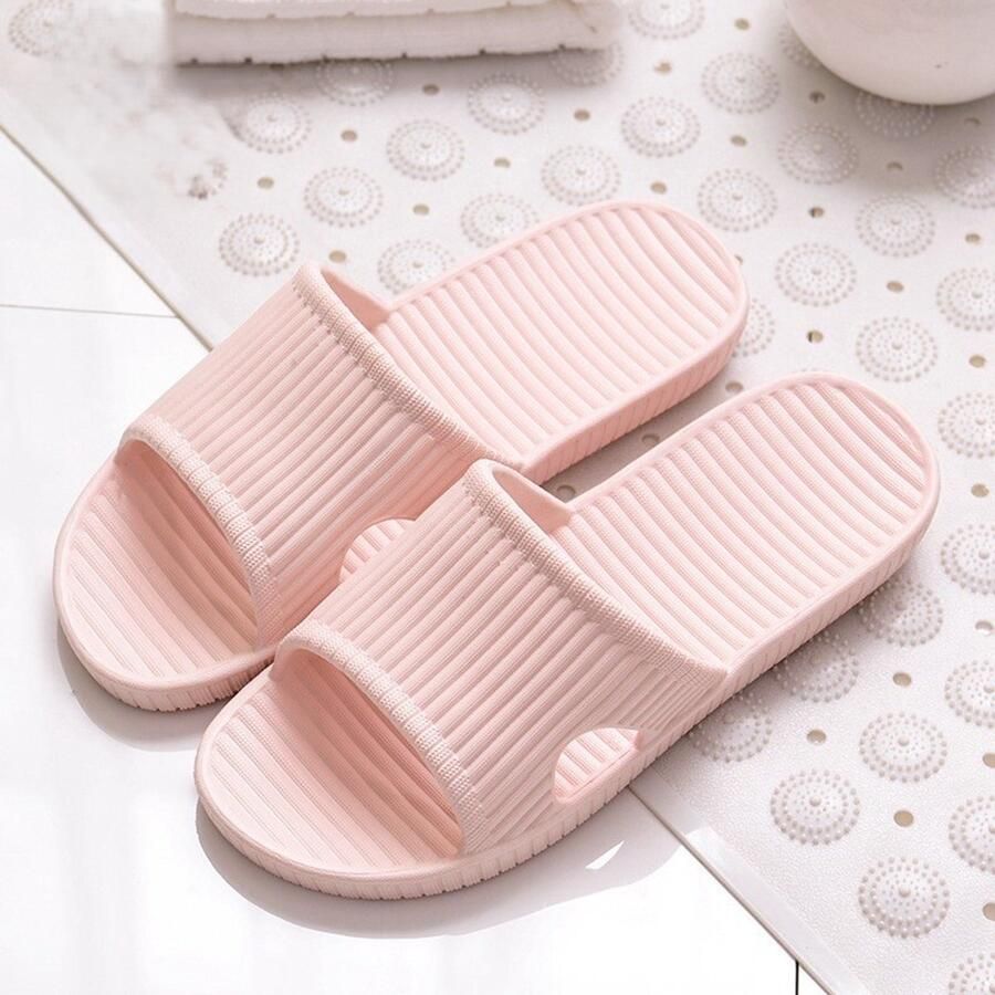 1 paar badkamerslippers of doucheslippers binnenshuis antislip met zachte zool ook geschikt voor buitengebruik Roze 40