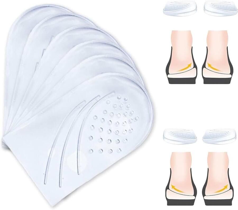 1 paar inlegzolen voor supinatie pronatiecorrectie orthopedische inlegzolen voor gebogen benen voetoriëntatie verbetering van de lichaamshouding (transparant)