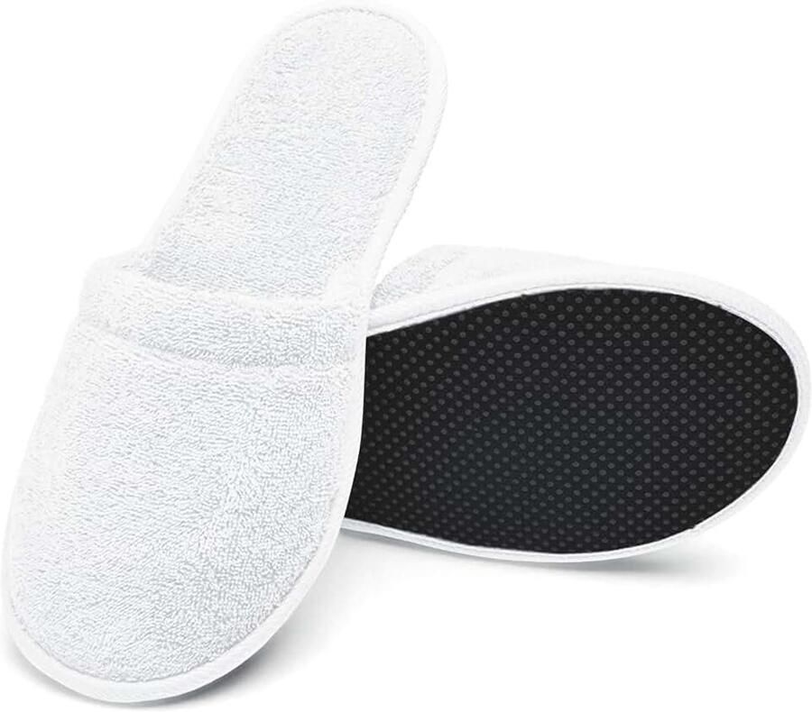 1 Paar Mules Slippers in Badstof 100% Katoen Licht Ademend Antislip of 43 46 Uniseks voor Douche Hotel Spa Zwembad Reizen