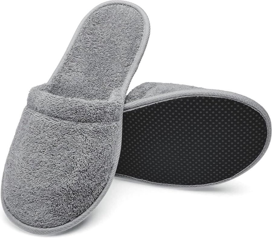 1 Paar Mules Slippers in Badstof 100% Katoen Licht Ademend Antislip of 43 46 Uniseks voor Douche Hotel Spa Zwembad Reizen
