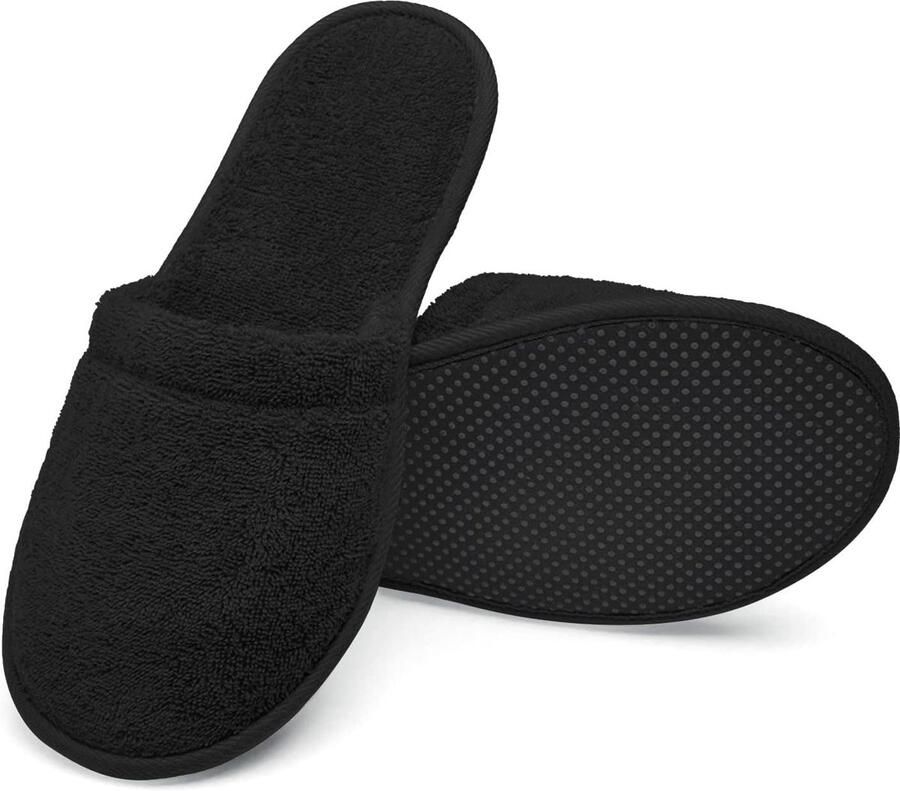 1 Paar Mules Slippers in Badstof 100% Katoen Licht Ademend Antislip of 43 46 Uniseks voor Douche Hotel Spa Zwembad Reizen