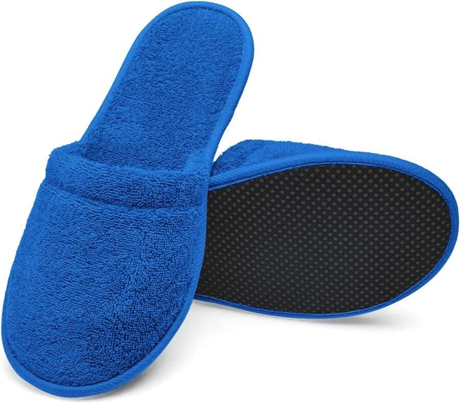 1 Paar Mules Slippers in Badstof 100% Katoen Licht Ademend Antislip of 43 46 Uniseks voor Douche Hotel Spa Zwembad Reizen