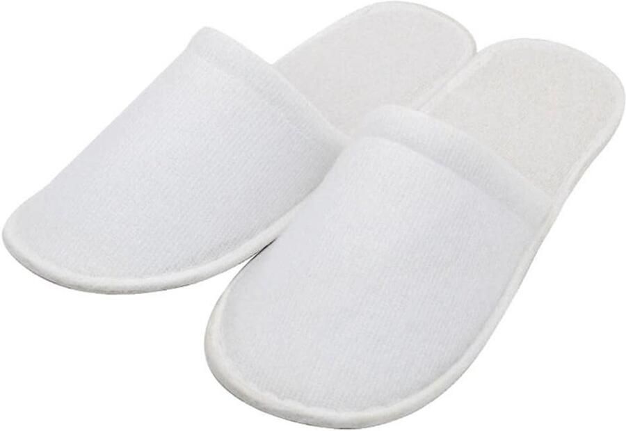 1 paar wegwerppantoffels wit spa-pantoffels voor nen antislip 4 mm dikke pantoffels voor spa-hotels reizen