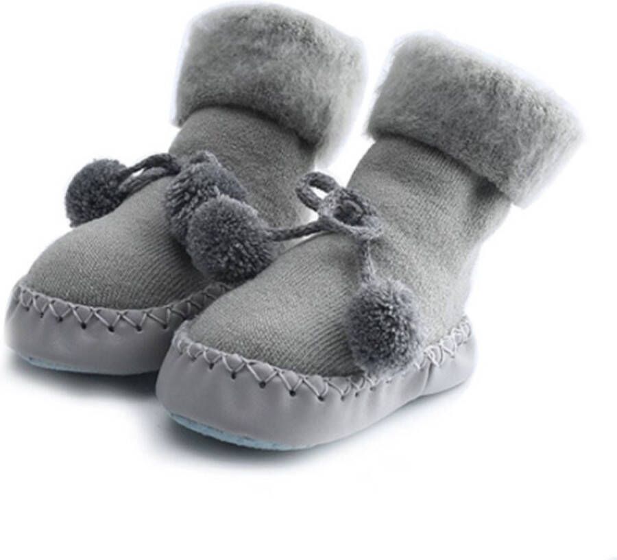 Merkloos Sans marque 1 Paar Zachte Slofjes Grijs | 0 6 Maanden | en | Babyslofjes - Foto 1