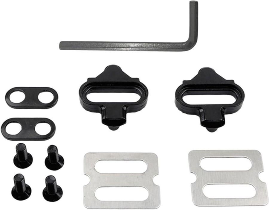 1 paar zelfborgende racefietsschoenplaatjesset mountainbike pedalen schoenplaatjes fietsen schoenen schoenplaatjes mountainbike pedaal vergrendeling accessoire vervangende fietsschoenplaatjes pedaal