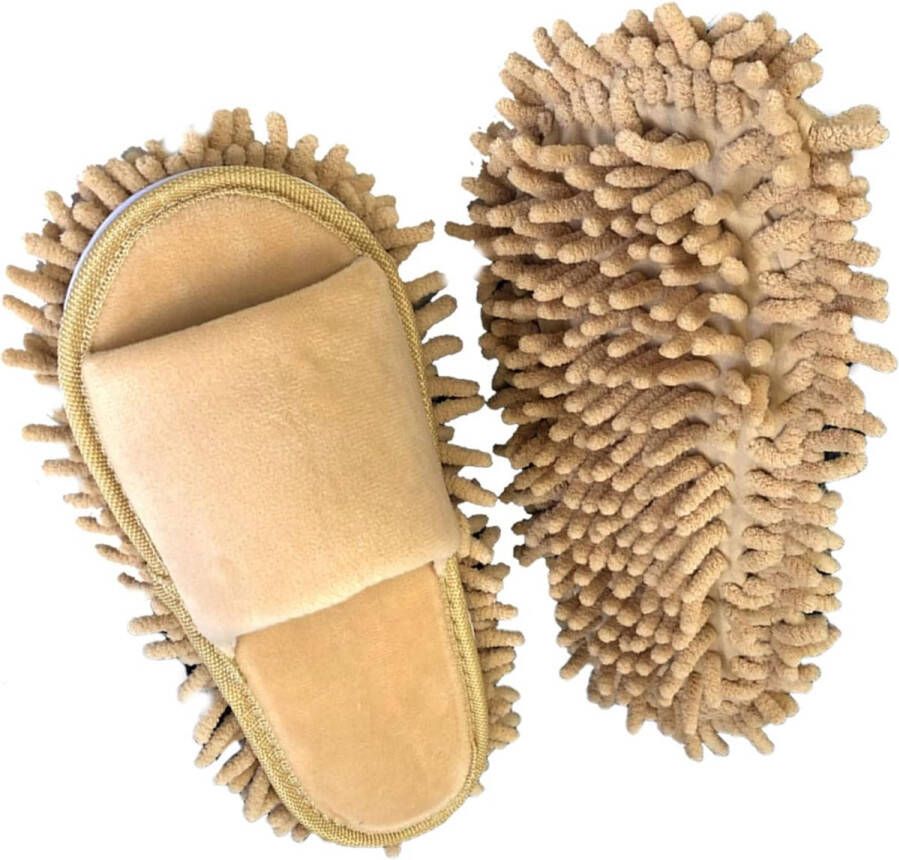 1 Pair Mop Slippers Microfiber Clean Dusting Slippers Detachable Mopping Shoes Sweeper Cleaning Mop Tool voor Office Home Room (M 39-41)
