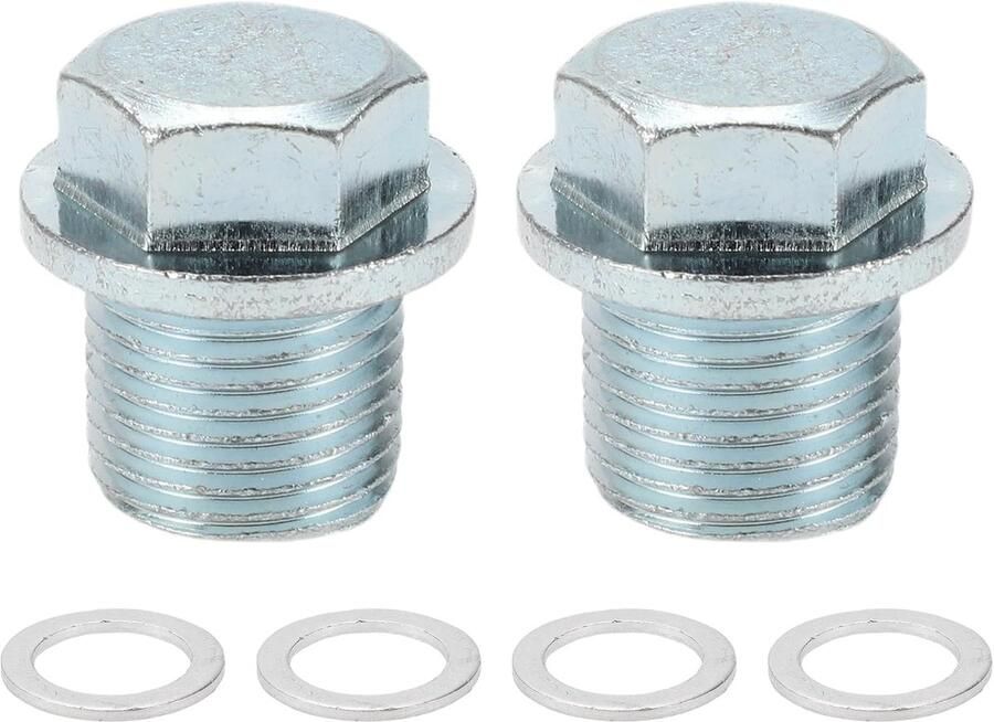 1 Set Universele Lekvrije Olie Aftapplug 0 98 inch Hoogte Afvoerbout voor Behuizing Reparatieschroeven Met Aluminium Stalen Afdichting Zilverkleurig M15 x
