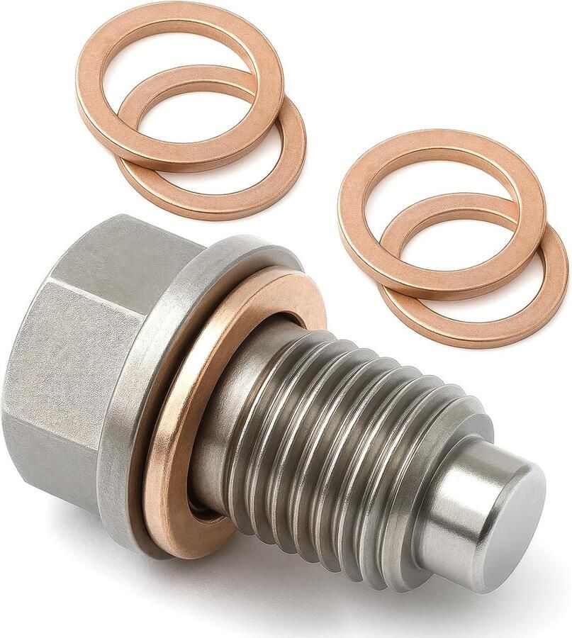 1 stuk M14 x 1 5 olieaftapplug auto met 5 schroefafstandstukken olieaftapproef afdichting olieaftapprofiel olieaftapproef magneet voor de meeste auto's