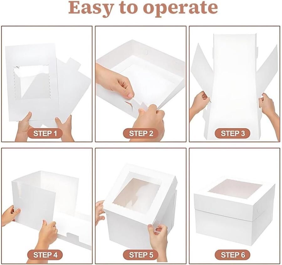 1 stuk taartdoosset taartkarton met taartplaat taarttransportbox
