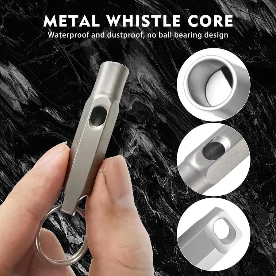 1 Stuks Titanium Emergency fluitje 120dB Hoge Toon Enkelbuis