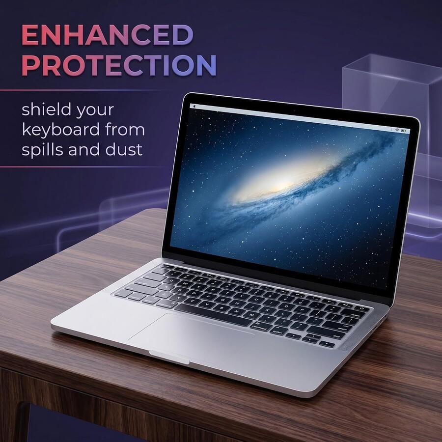 1 x beschermhoes voor toetsenbord Air 13 compatibel met MacBook Neo Air Pro 13 15 TPU transparant design