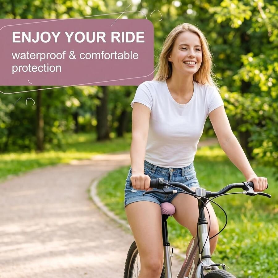 1 x fietszadelhoes waterdicht voor buiten zonwering antislip voor de meeste stoelen (roze)