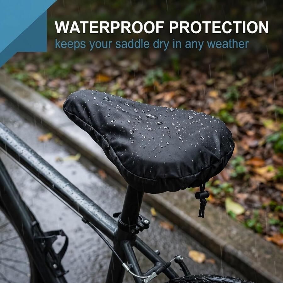 1 x fietszadelhoes waterdicht voor buiten zonwering antislip voor de meeste stoelen (zwart)