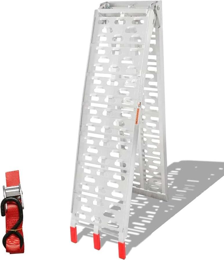 1 x oprijplaat inklapbaar aluminium laadplaat opvouwbaar antislip laadrail 226 x 30 5 x max. 340 kg auto-laadhelling voor motorfiets aanhanger grasmaaier