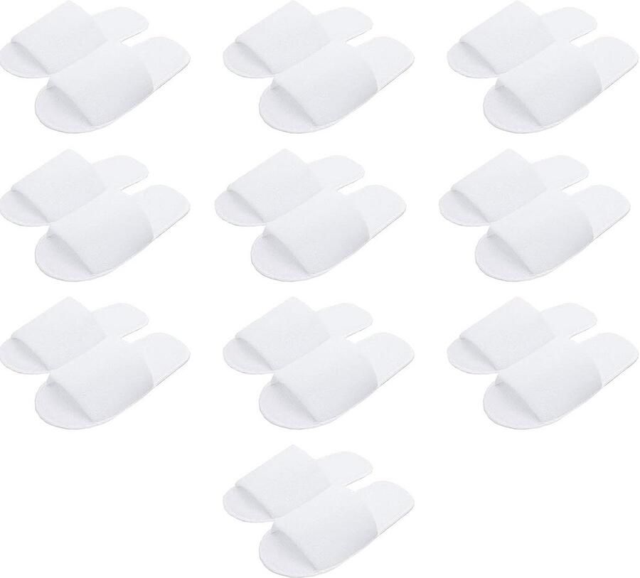 10 Paar Antislip Wegwerpslippers voor Heren Comfortabele en Duurzame Hotelpantoffels
