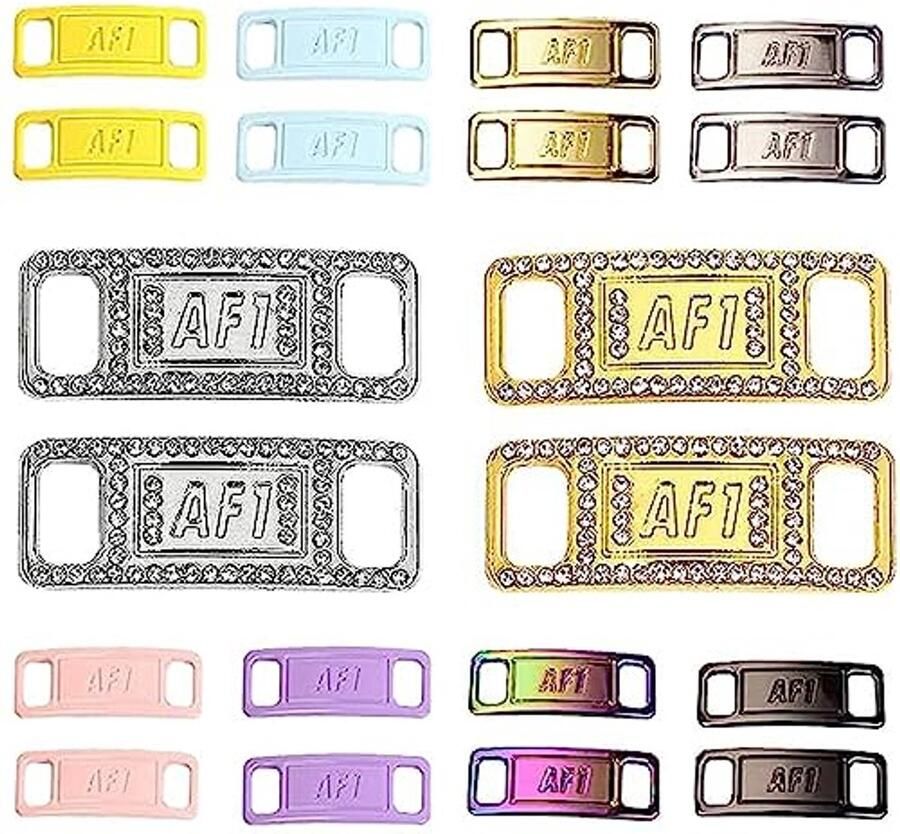 10 Paar Modieuze Metalen Schoen Gespen voor Sneakers Elastische Vetersluiting Accessoires