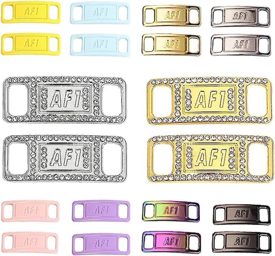 10 Paar Modieuze Metalen Schoen Gespen voor Sneakers Elastische Vetersluiting Accessoires