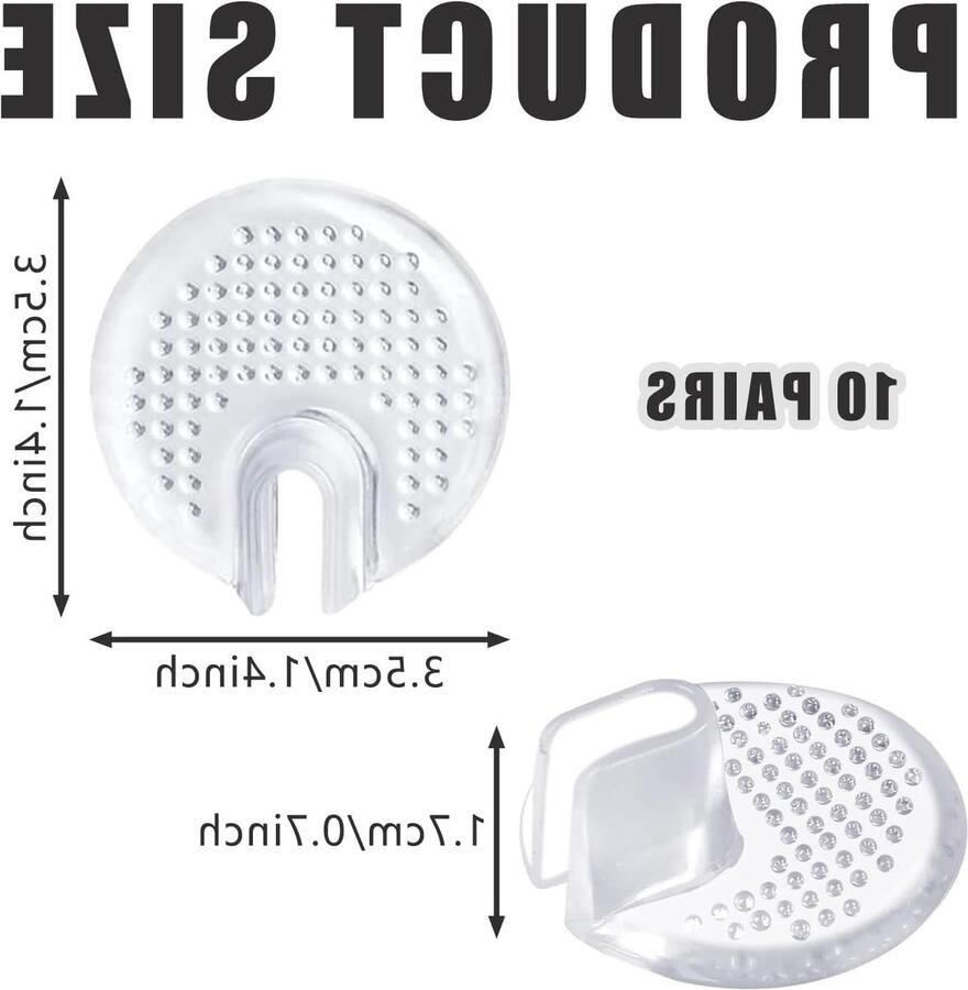 10 Paar Siliconen Tussenstukjes voor Teennagels Transparante Beschermers voor Sandalen Comfortabele Gel Kussentjes voor nen en