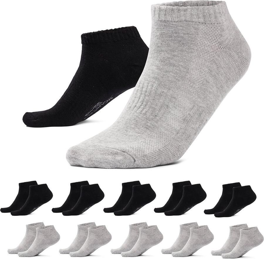 10 Paar Sneakersokken voor en Ade de Sportsokken en Enkelsokken