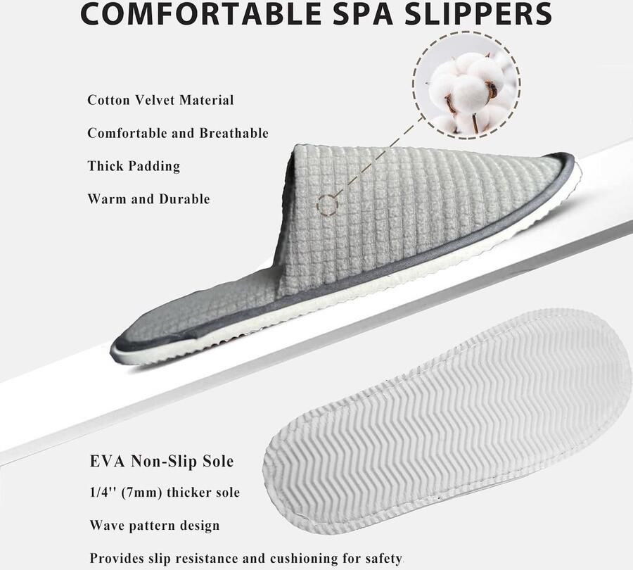 10 paar Wegwerp Hotel Pantoffels Groothandel Gastenhuis-Schoenen voor Spa Bruiloft Reizen Universele Maat Antislip Wasbaar met Individuele Verpakking