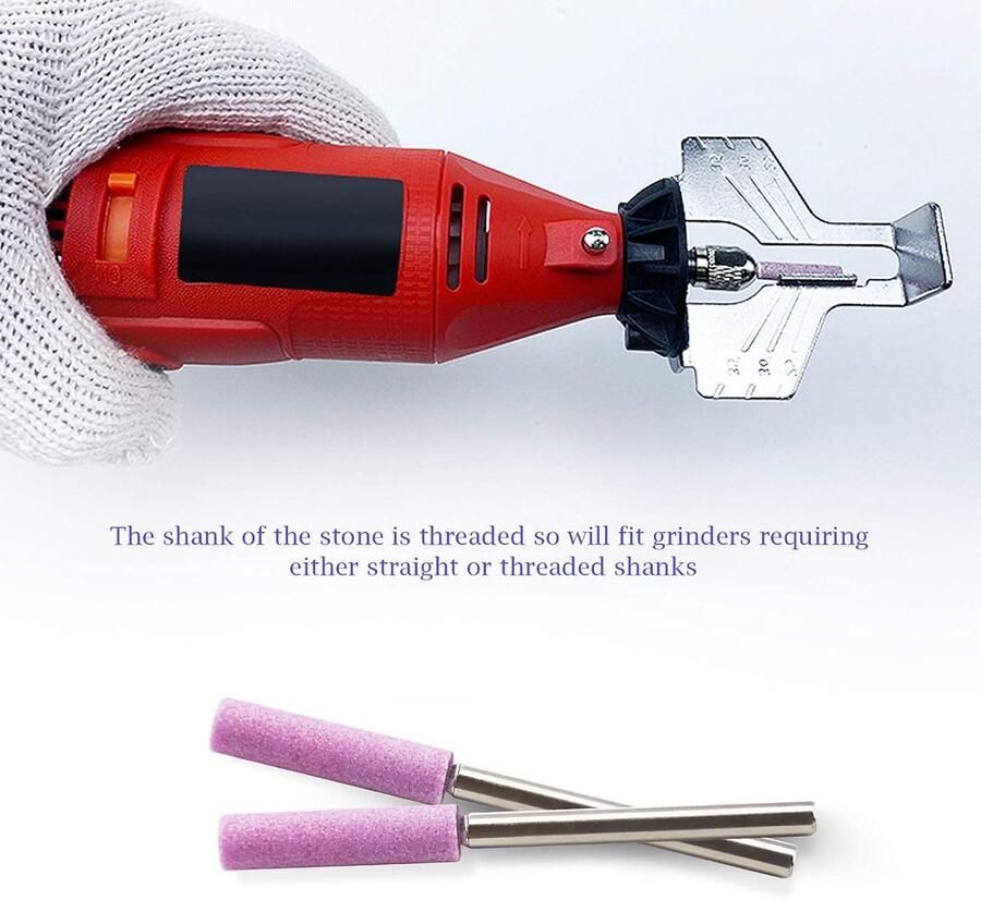 10 Stks 3 8 Kettingzaag Slijpen Stone Fit voor Kettingzaag Ketting Manicure Metalen Polijsten (Shaft 3mm)