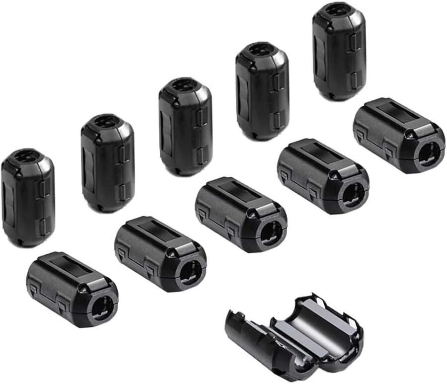 10 stuks ferrietringkern kabelclip ruisonderdrukking EMI RFI hoogfrequente filter storingsbescherming (3 5 mm binnendiameter)