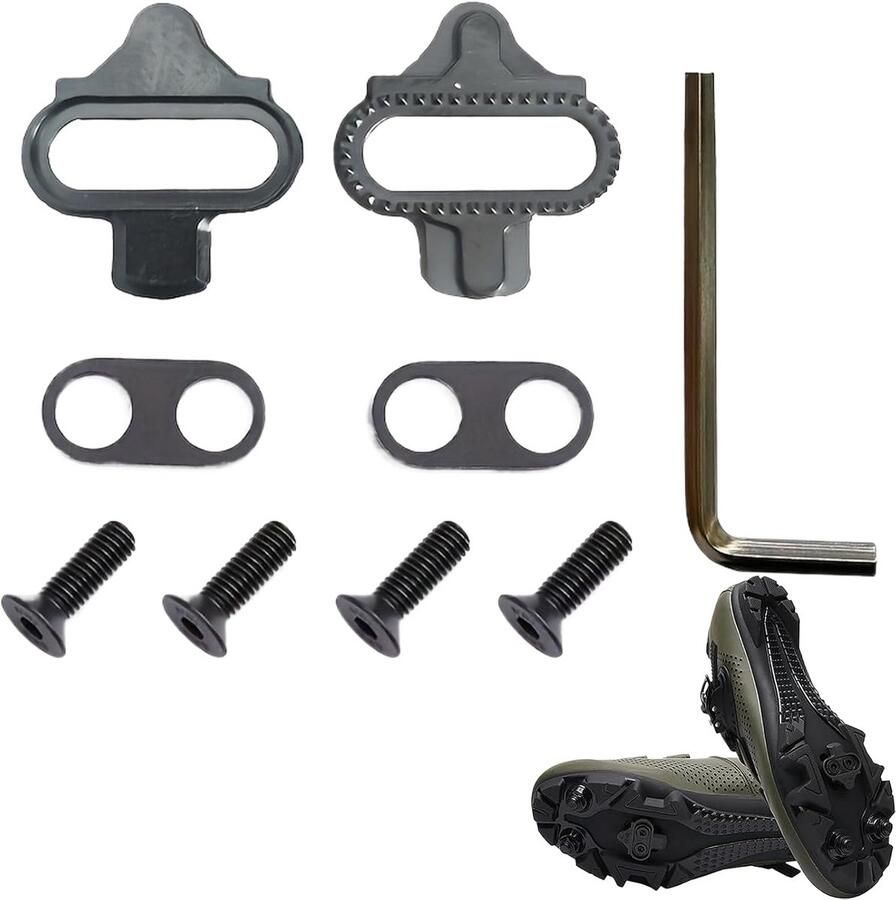 10 Stuks Fietsschoenplaatjes Set voor Klikpedalen Compatibel met SPD Schoenplaatjes