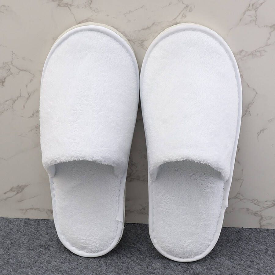10 stuks Luxe hotel slippers coral Hotel pantoffels coral sloffen coral wit