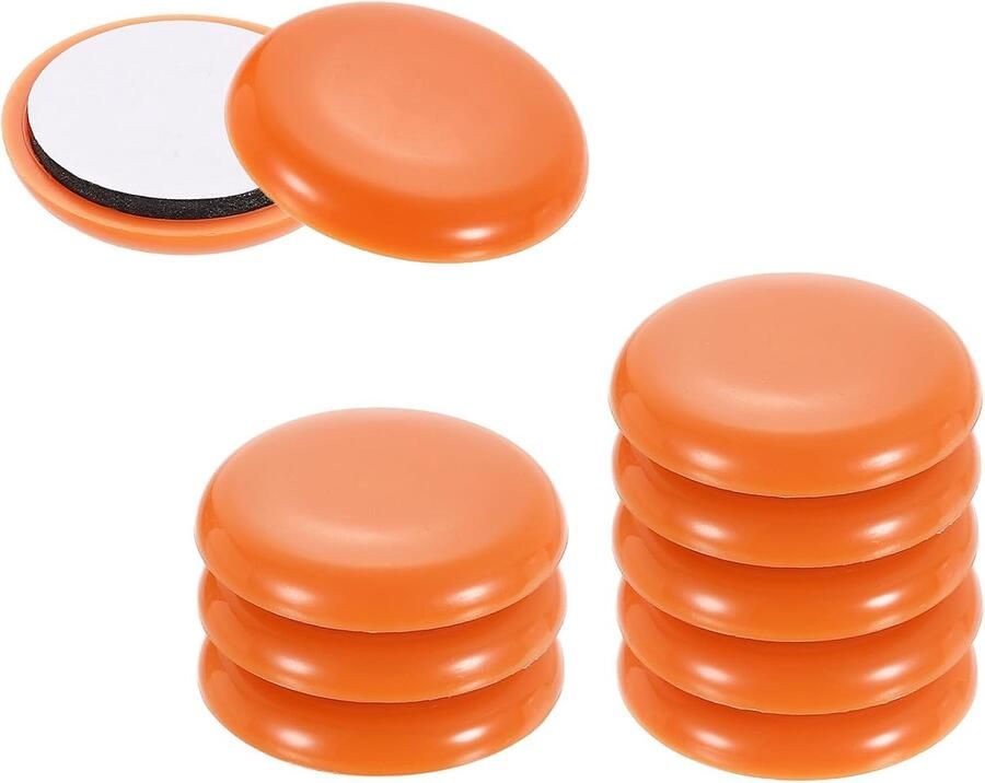 10 stuks meubelglijders 1-1 4 inch ronde zelfklevende tapijtglijders meubelglijders bescherming voor tapijt tegels vinyl parket vloeren oranje