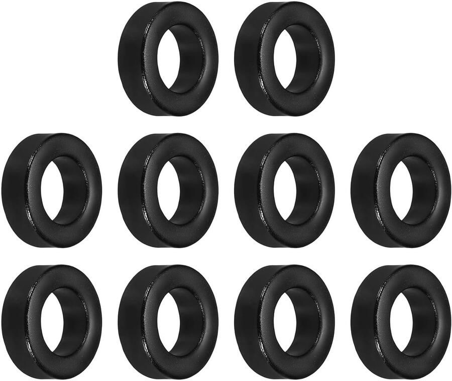 10 stuks ringkern 13 7 x 23 x 8 mm ferrietring ijzerpoeder ferrietring voor transformatoren instrumenten voorschakelapparaten spanningsregelaar zwart