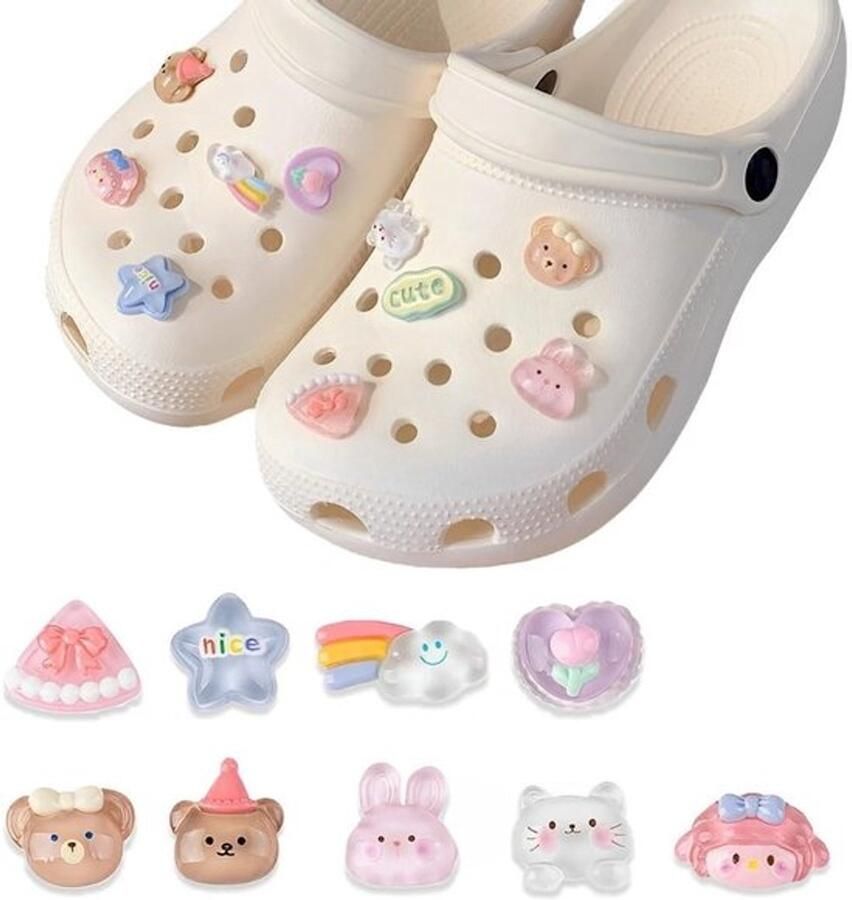10 Stuks Schoensieraden Schoenstekers Decoratie voor Clogs Geschikt voor nen Duurzaam PVC Schoendecoratie