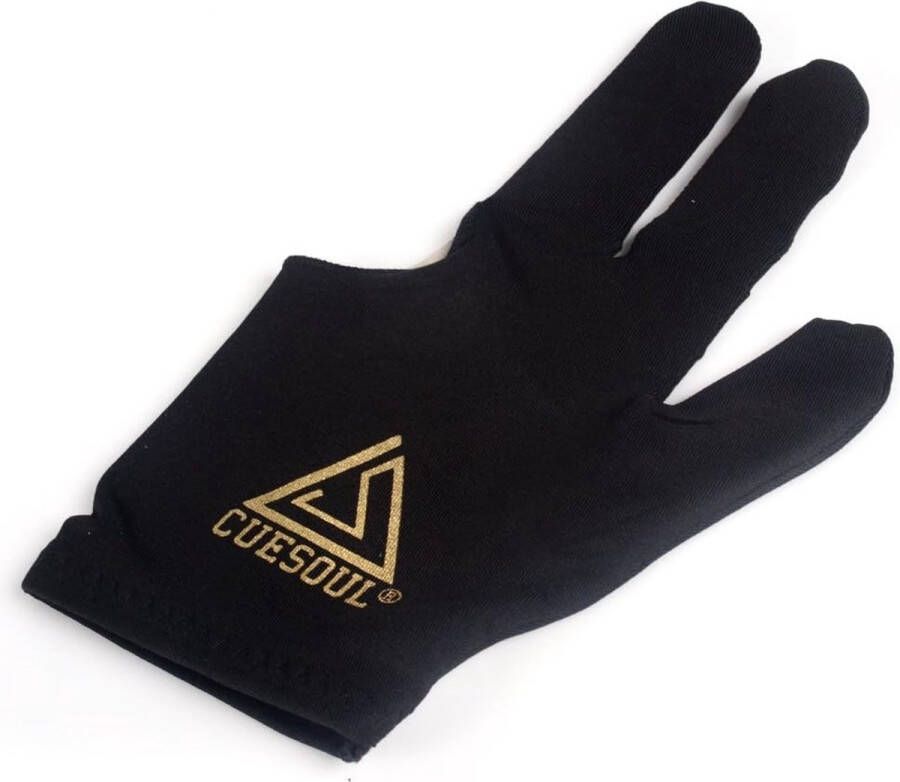 10 stuks set 3-vinger handschoenen biljart snooker keu handschoenen (zwart)