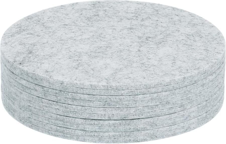 10 stuks viltglijders zelfklevend 100 x 100 x 3 mm (l x b x d) meubelglijders vilt ronde viltglijders antislip pads voor meubels tafel- en stoelbeschermlaag grijs