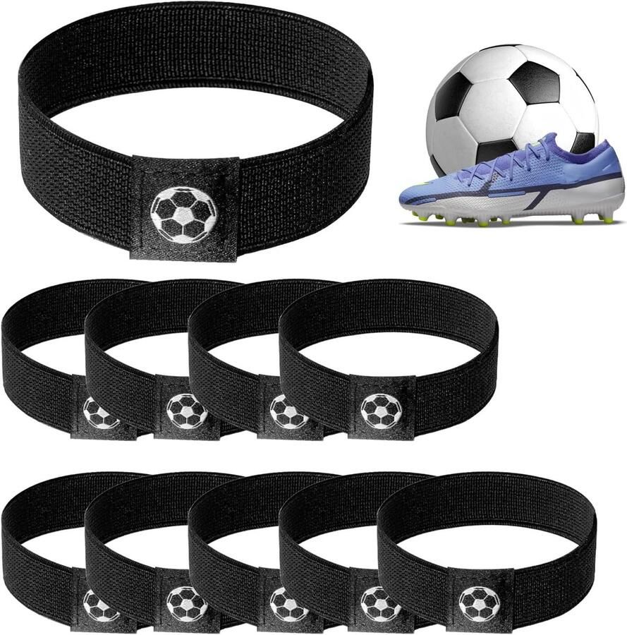 10 Stuks Voetbalschoen Bevestigingsbanden Elastische Antislip Rubber Bands voor Voetbalschoenen Grip Bands voor Volwassenen en Tieners 2x