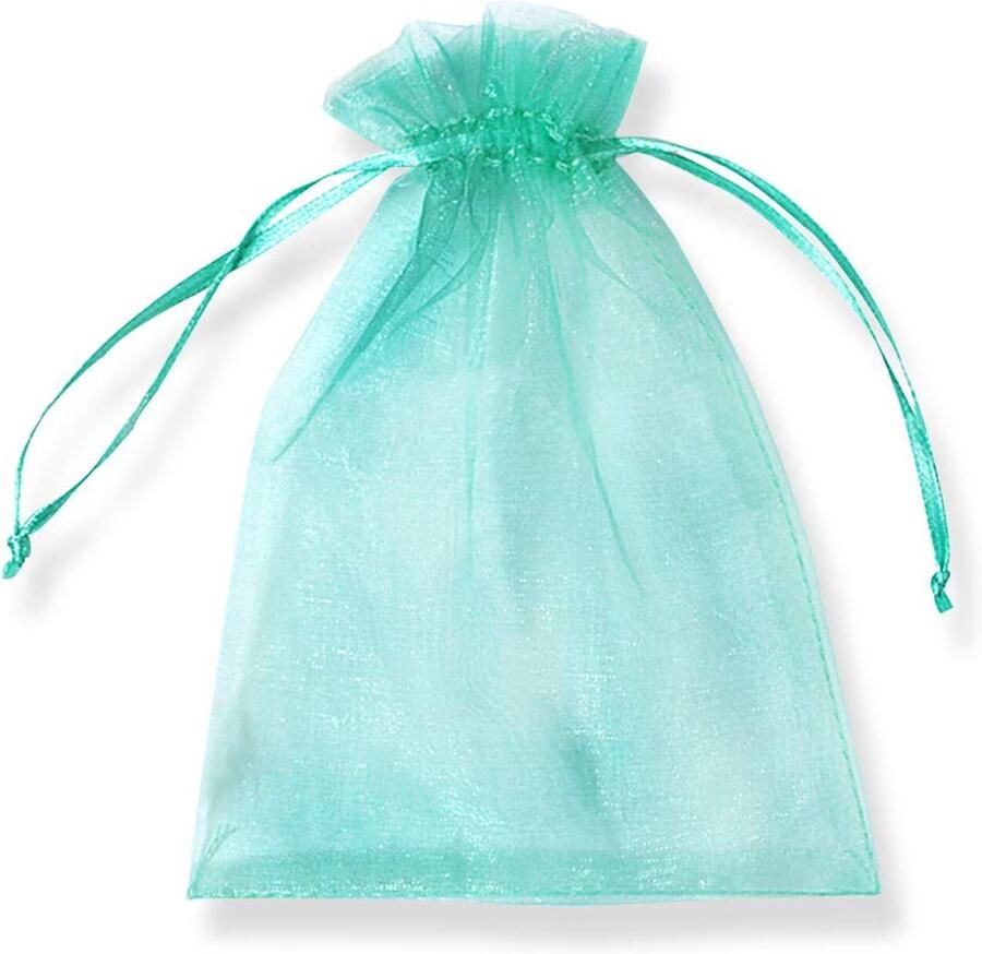 100 stuks organzazakjes 7 x kleine organzazakjes trekkoord organzazakjes snoepzakjes cadeauzakjes bruiloft feest festival snoepzakjes groen #3