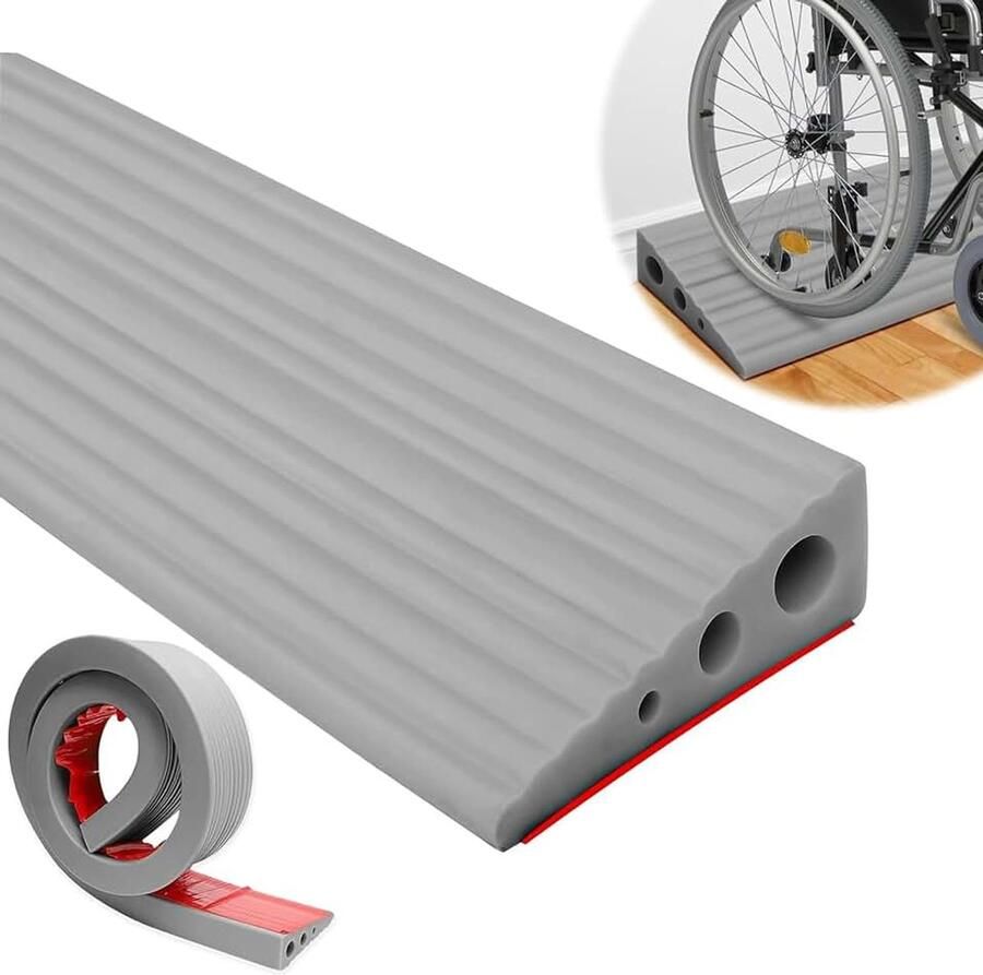 100 x 6 5 x pv rolstoelhelling antislip oppervlak rolstoelhelling voor kinderwagen rollator of e-scooter (100 x 6 5 x